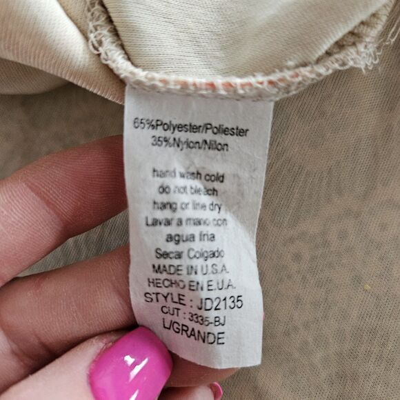 Windsor JR Women’s Light Pink Floral Lace Sleeveless Ruffle-Hem Dress Size Large - Picture 4 of 8